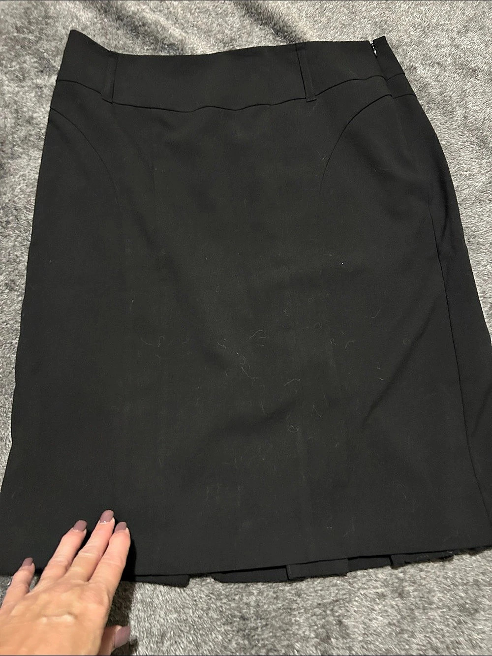 dressbarn Black Pleated Midi Skirt Size 12